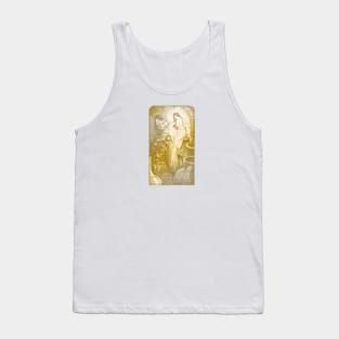 Pre-raphaelite beauty and cat Tank Top